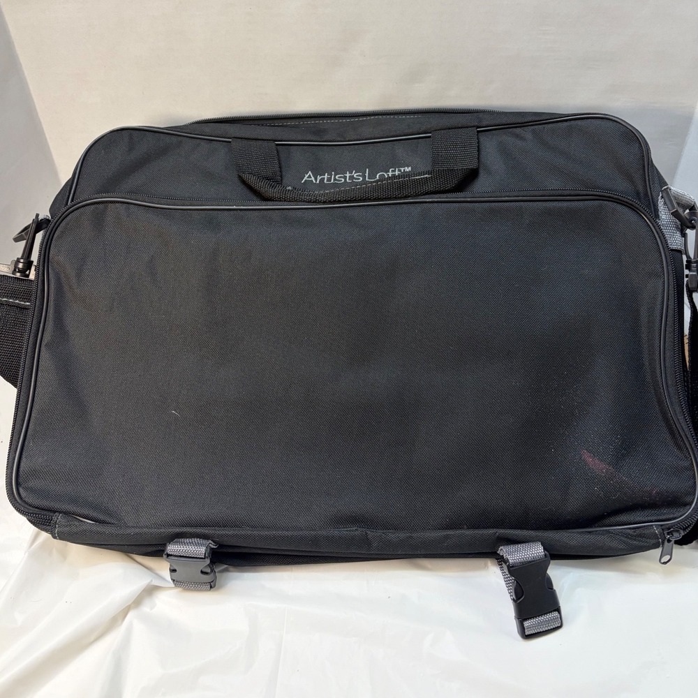 Artist's Loft Black Art Supply Portfolio Bag Messenger Case with Shoulder Strap